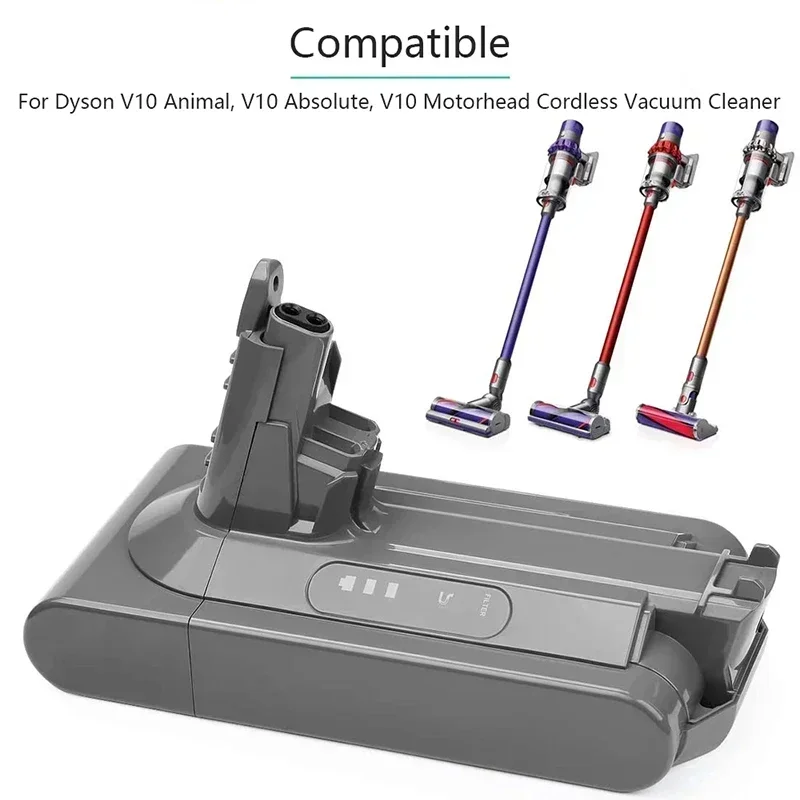 Сменный аккумулятор для Dyson SV12 6800 мАч 100 Втч аккумулятора V10 Absolute Fluffy Cyclone Battery