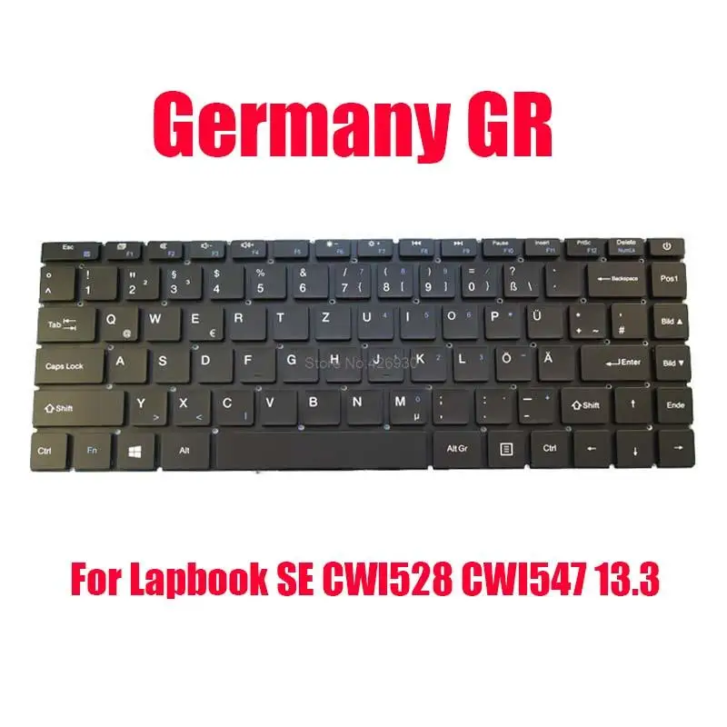 Клавиатура для ноутбука Chuwi Lapbook SE CWI528 CWI547 13 3 MB3081004 YXT-NB93-93 Германия GR черная без
