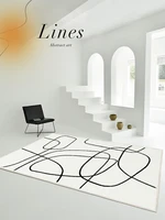 new modern minimalist art line design large area living room leisure carpet home decoration fluffy soft thickened bedroom rug