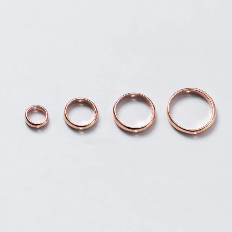 2 шт./партия круглые бусины-разделители из серебра 925 пробы 6-12 мм