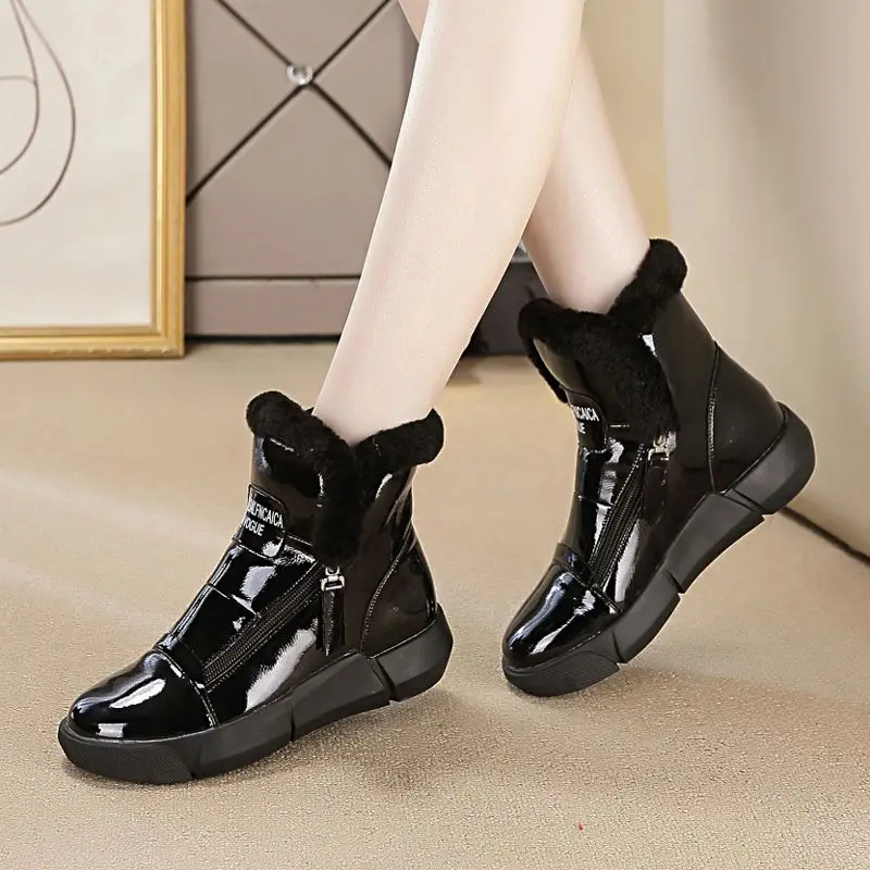 Winter 2023 Shoe Women's Snow Boots Boot New In Collection Shoes for Women Elastic Waterproof Flat Elegant Fashion Booties Furry