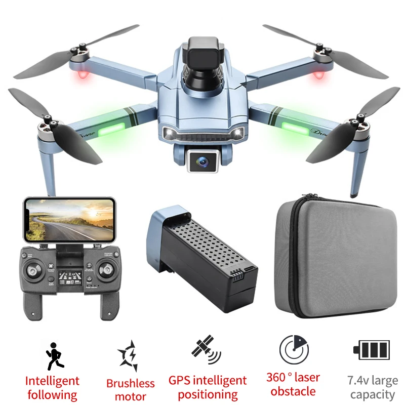 Квадрокоптер S179 Pro RC с GPS, FPV, с профессиональной Двойной HD-камерой 4K