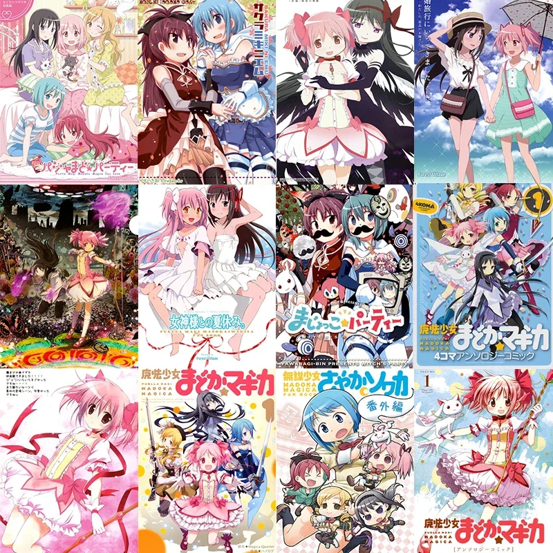 

Аниме-фигурка Puella Magi Madoka Magica Heroine Girl постер с атласом, картина, украшение, кавайное украшение для комнаты, Картина на холсте, художественное оформление