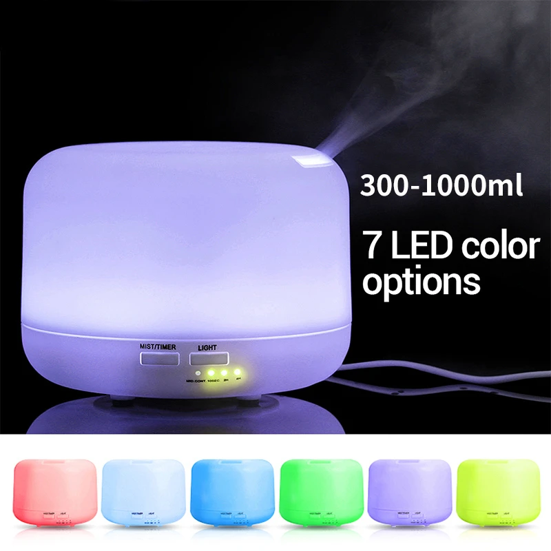 

AQ Air Humidifier Electric Aroma Diffuser Aromatherapy Humidifiers Diffusers Ultrasonic Cool Mist Maker Fogger LED Essential