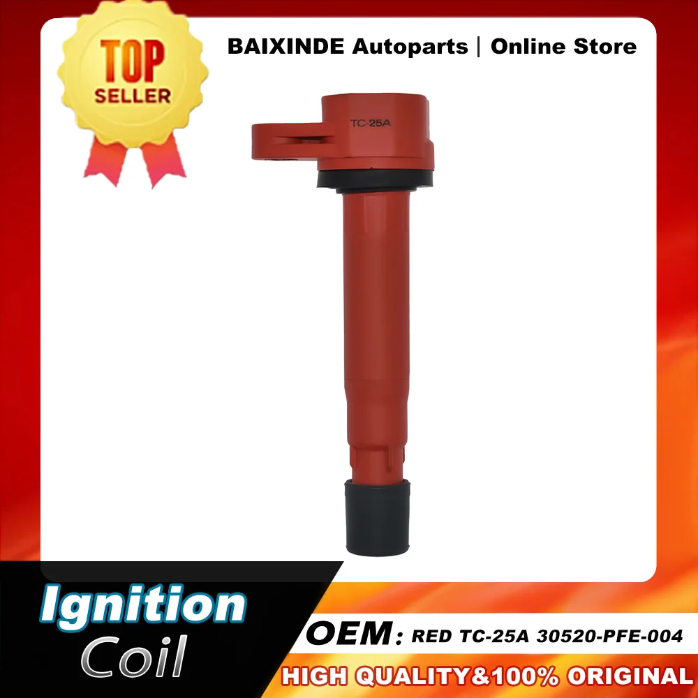 

1 PCS Red OEM TC-25A 30520-PFE-004 Ignition Coil For Honda Accord New Original Auto Car Accessories