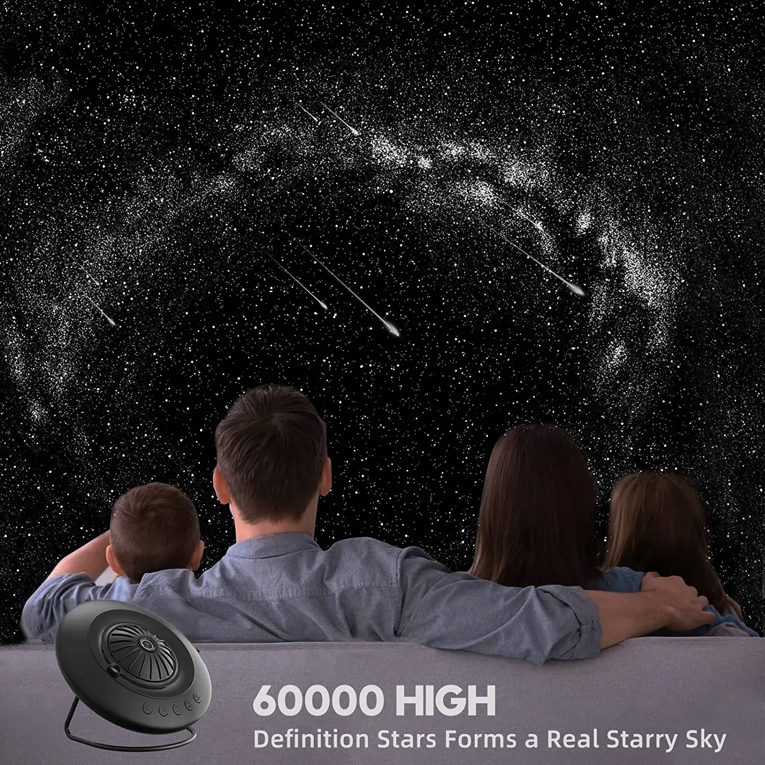 Проектор 8-в-1 в виде планетарной звезды 360 ° регулируемый Галактический проектор