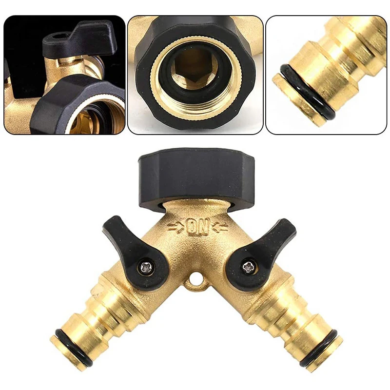 

1pcs Water Device t Y-type To-way Ball Valve Water Separator Three-quick Connection High-pressure Water Pipe Valve Joint