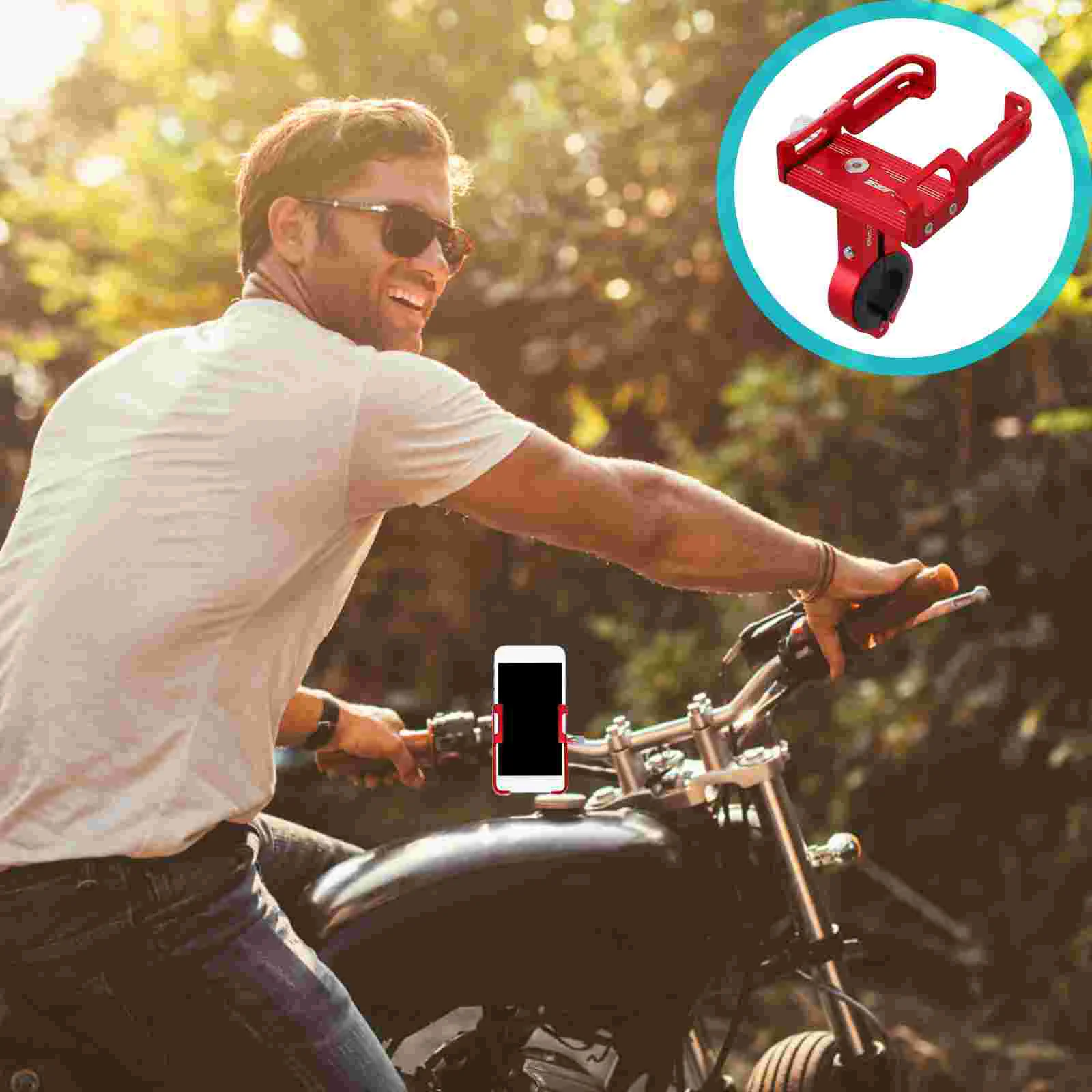 

Mount Holder Motorbike Handlebar Clamp Clip Shake Anti Cradle Grip Scooter Mobile Bracket Navigation Gps Portable