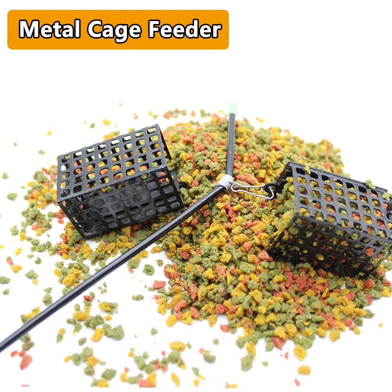 

Кормушка для ловли карпа, металлическая кормушка, квадратная клетка, Аксессуары для рыбалки