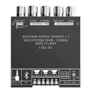 ZK-TB21 Bluetooth 5.0 Subwoofer Amplifier Board 50WX2+100W 2.1 Channel Power Audio Stereo Amplifier Board Bass AMP