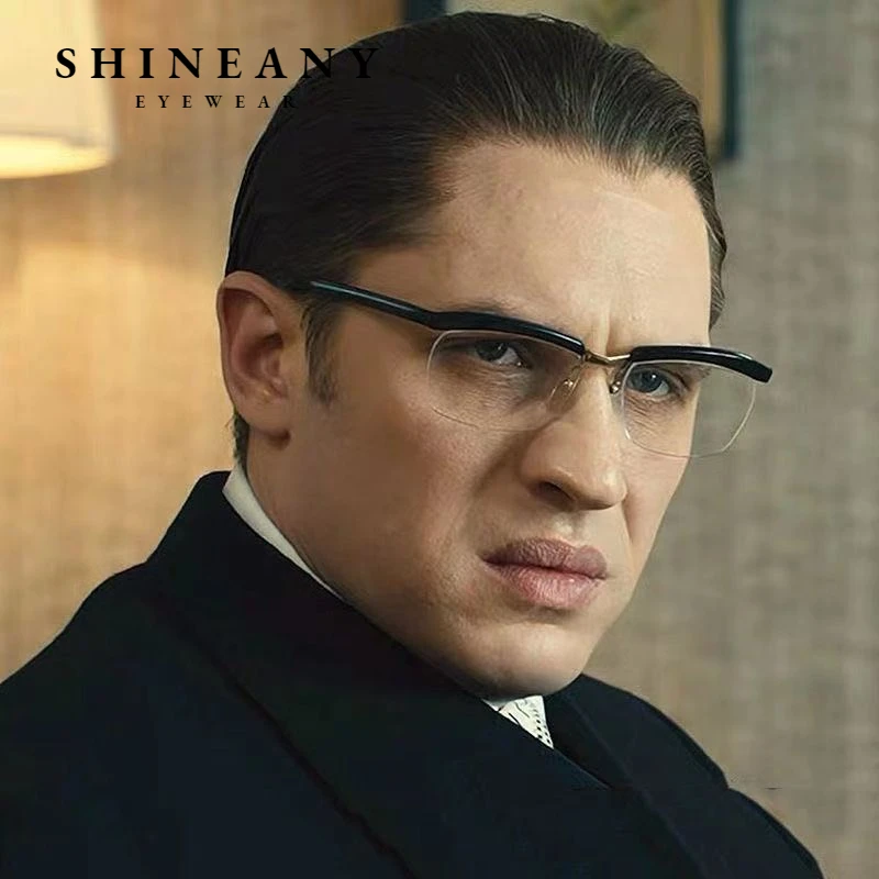 

SHINEANY Brand Eyewear Tom Hardy Movie The Legend Men's Eyeglasses with Frame Office Computer Anti Blue Light Glasses Men