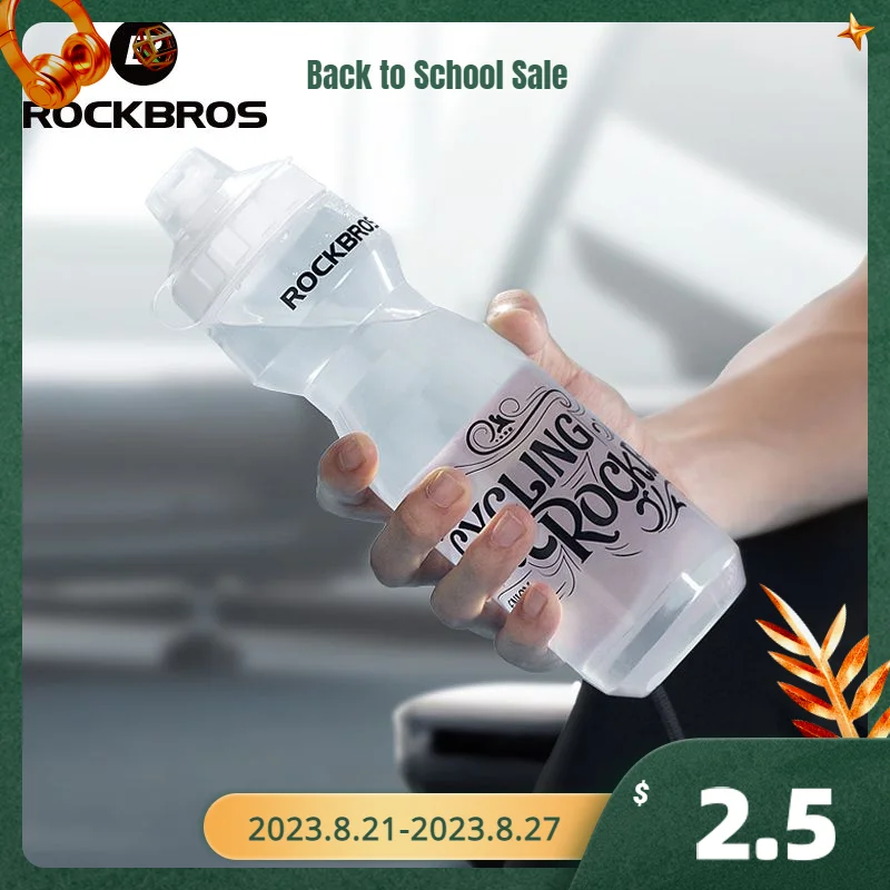 ROCKBROS Bike Water Bottle Big Capacity Portable Ultra-Light Kettle Dustproof Outdoor Sports Cycling Bottle Bicycle Accessories