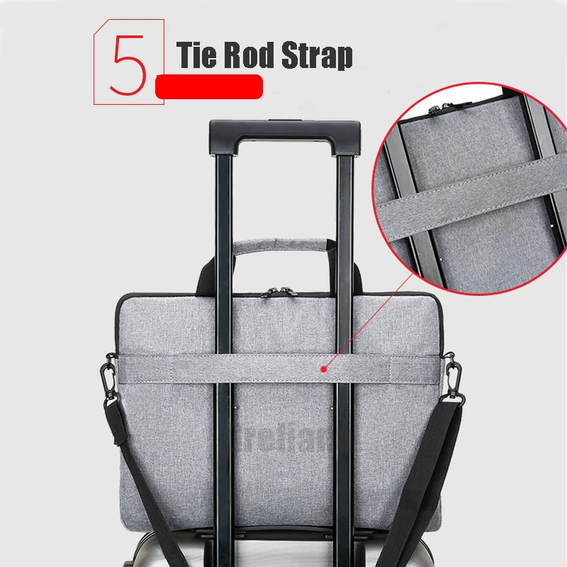 multi use strap laptop sleeve bag with handle for 10 13 14 15 6 16 inch laptop shockproof computer notebook baggrey black free global shipping
