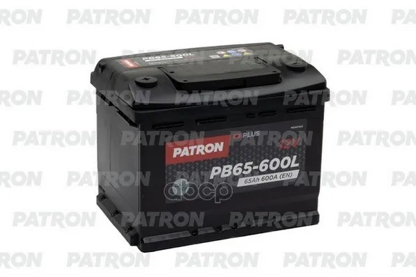 Аккумуляторная Батарея 65ah Patron Plus 12v 600a Etn 1(L+) B13 242x175x190mm 14 3kg PATRON арт. PB65-600L |