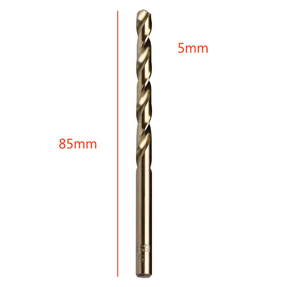 

10pcs 1-5mm Drill Bit Set HSS M35 Cobalt Straight-shank Twist Drill Round Shank For Opening Stainless Steel Iron Aluminum