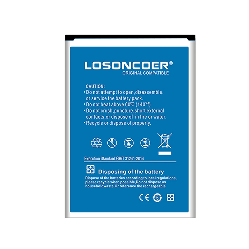 LOSONCOER 4000mAh BQS-5502 Battery For BQ BQS 5502 BQS5502 BQ-5502 HAMMER Mobile Phone | Мобильные телефоны и аксессуары