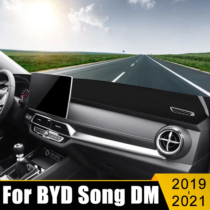 

Car Dashboard Cover Avoid Light Pad Sun Shade Case Anti-UV Carpets Non-Slip Mats Accessories For BYD Song DM 2019 2020 2021