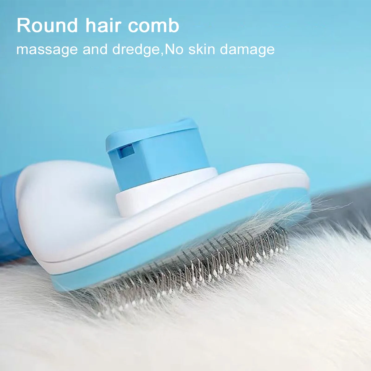 

Самоочищающаяся щетка для стрижки домашних животных, щетка для собак и кошек, удаляет шерсти домашних животных, гребень под пальто, спутанн...