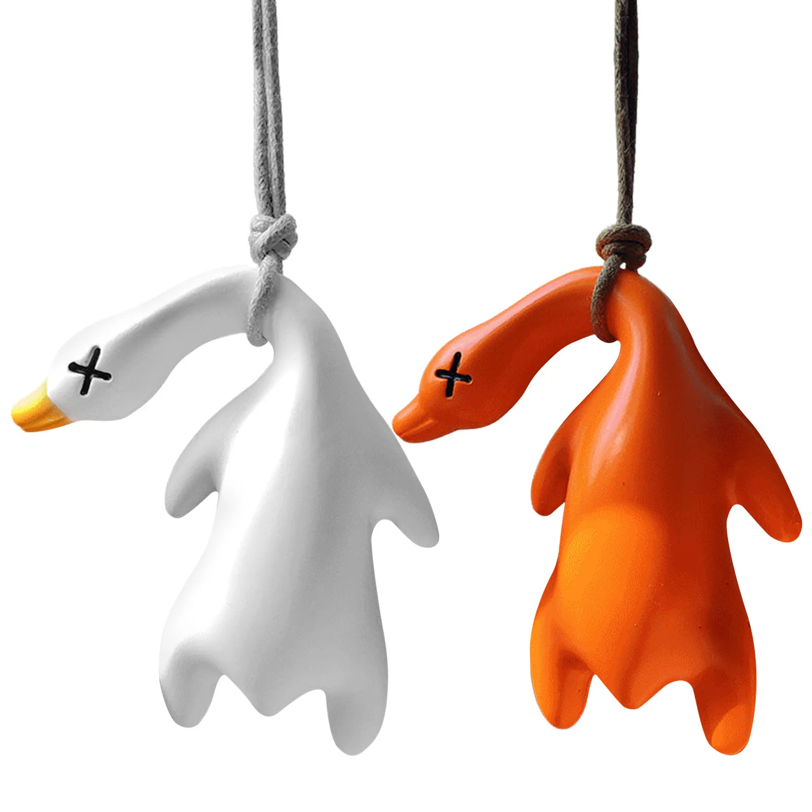 

Качающаяся утка, украшение для автомобиля из смолы, украшение для интерьера автомобиля, утка, подвеска на зеркало заднего вида, белая утка