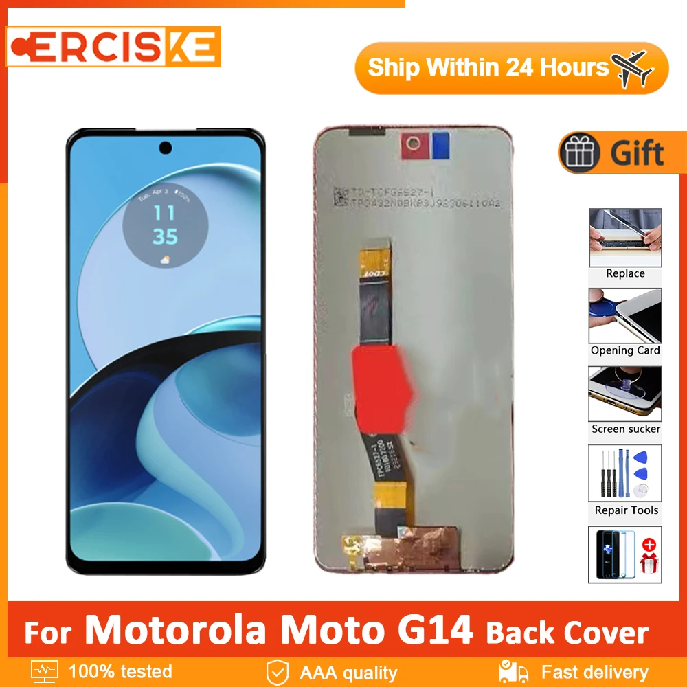 

6,5 "Оригинальный дисплей для Motorola Moto G14 LCD PAYF0010IN, сенсорный экран, дигитайзер в сборе, замена для Moto G14, ЖК-дисплей