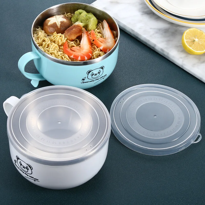 

Lunch Box Instant Noodle Bowl Container Stainless Steel Keep Warm Insulation Tableware Students School Adult Thermal Lunch Boxes
