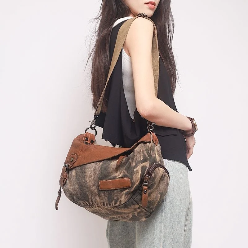 Сумка на плечо женская из воловьей кожи однотонная Повседневная простая модная