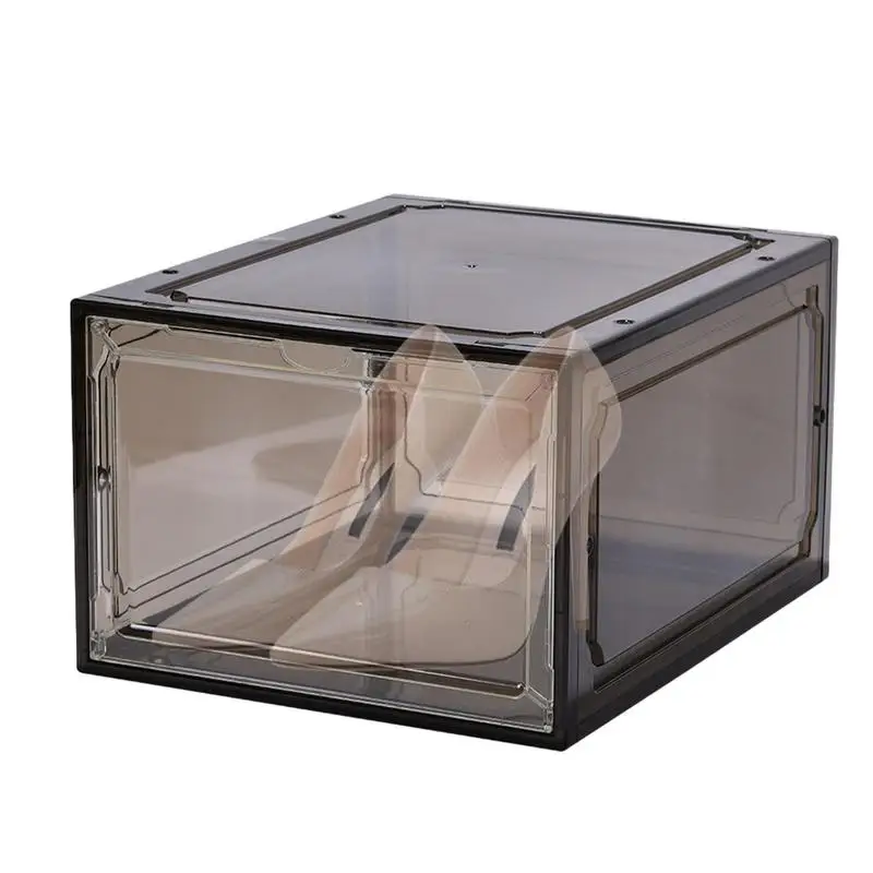 

Shoe Organizer For Closet Creative Shoe Box Holder Storage Organizer Plastic Space Saving Shoes Stackable Container Cabinets