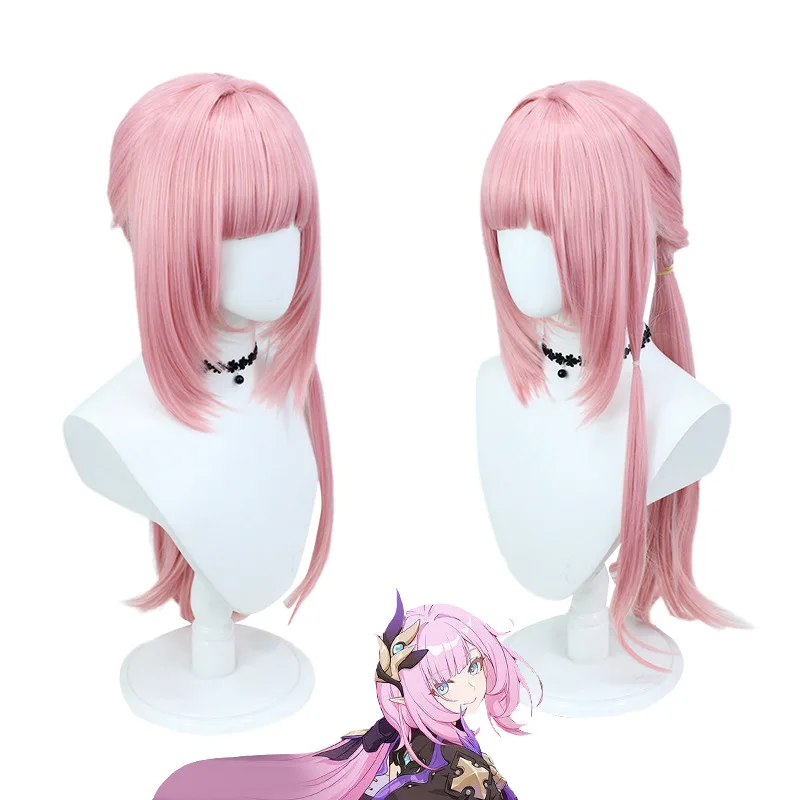 

Elysia Pink Layered Cosplay Wig Game Honkai: Star Rail Heat Resistant Synthetic Straight Hair Halloween Carnival Comic Con Wigs