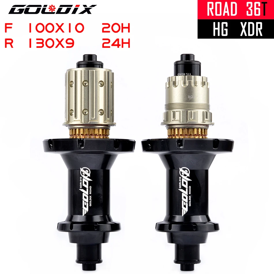 

GOLDIX Road Disc Brake 20/24H Sealed Bearing Hub Quick Release XDR HG for SHIMANO SRAM DT350 KOOZER ZTTOM30 Ratchet 36T mtb hub