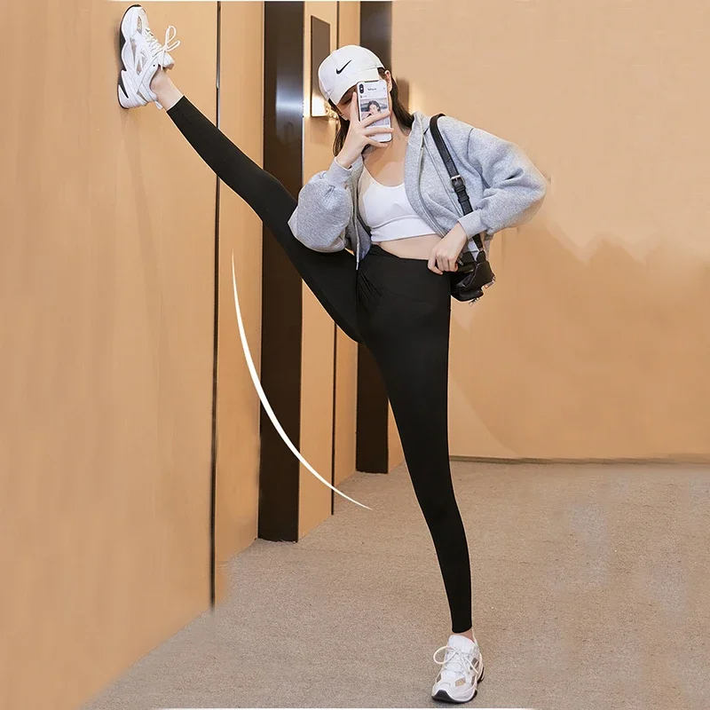 Леггинсы для йоги фитнеса женские спортивные колготки брюки бега с высокой