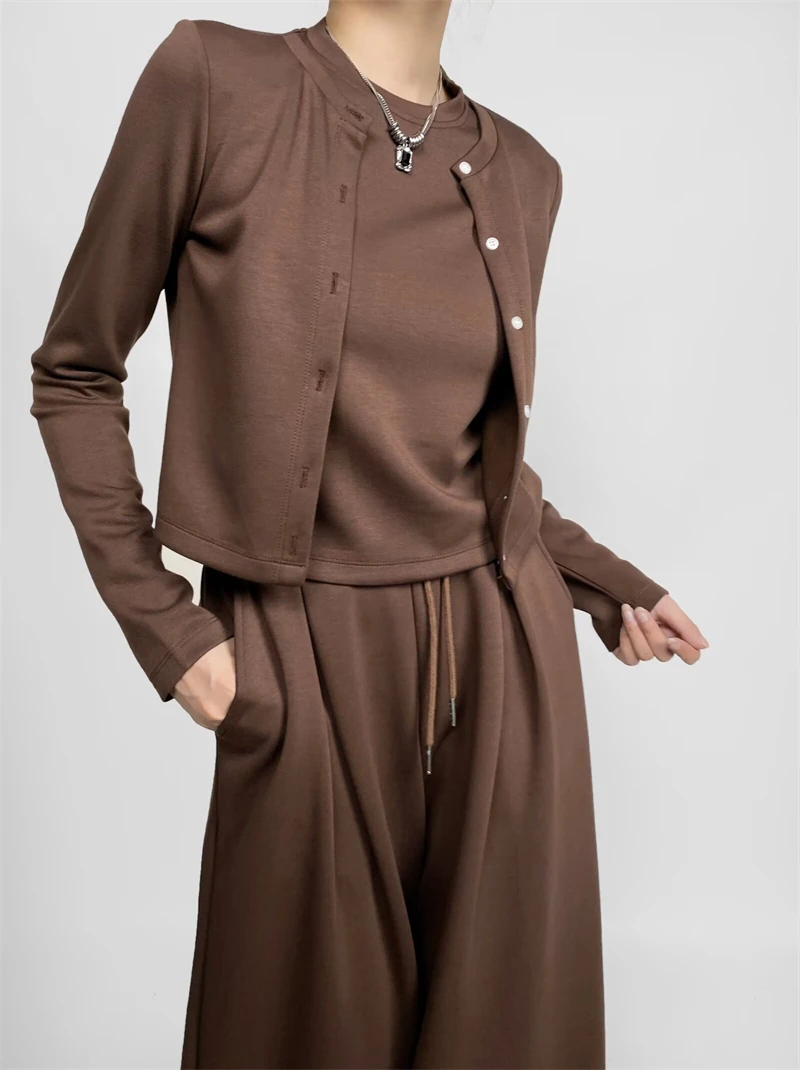 KEYANKETIAN 2024 осень/зима новый женский лоскутный хлопковый свитшот с круглым вырезом