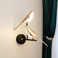 modern simplicity interior magpie led wall lamp for bedroom night lamps living room home decor childrens night light