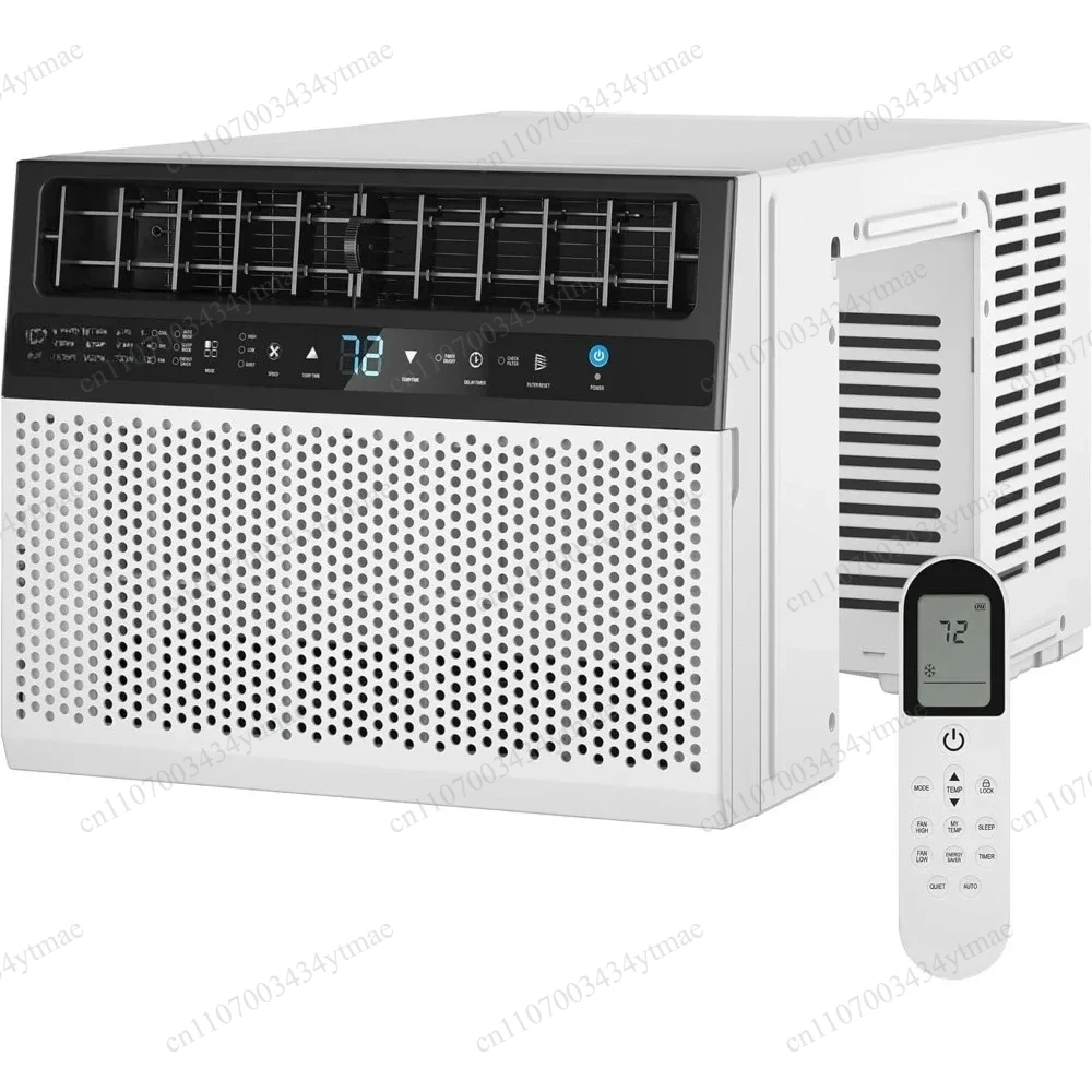 Фото 6000 BTU U-образный оконный кондиционер, ультра-тихий энергоэффективный охлаждающий блок для помещений площадью 269 кв. футов, с дистанционным управлением, белый. №3