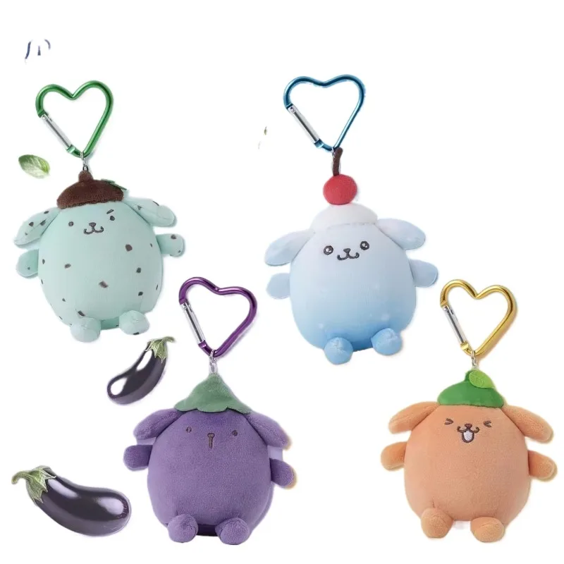 Плюшевая игрушка-брелок Sanrio Pompompurin в виде фруктового пудинга, 10 см, цвета содовой, мягкая набивная кукла-подвеска, подарок для девочек (art.: 3920db2776d8a) - 3920db2776d8a