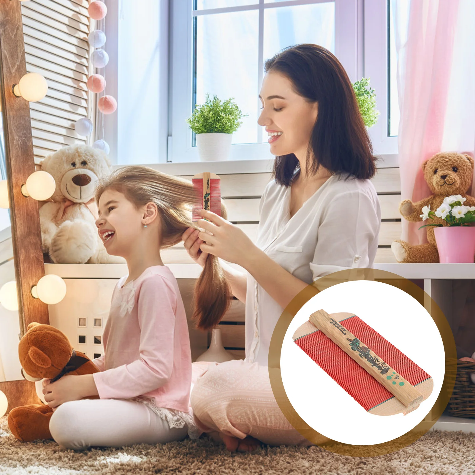

1pcs Comb Double-faced Hair Comb Flea Comb Comb Practical Hair Comb Wood Hair Comb Simple Hair Comb