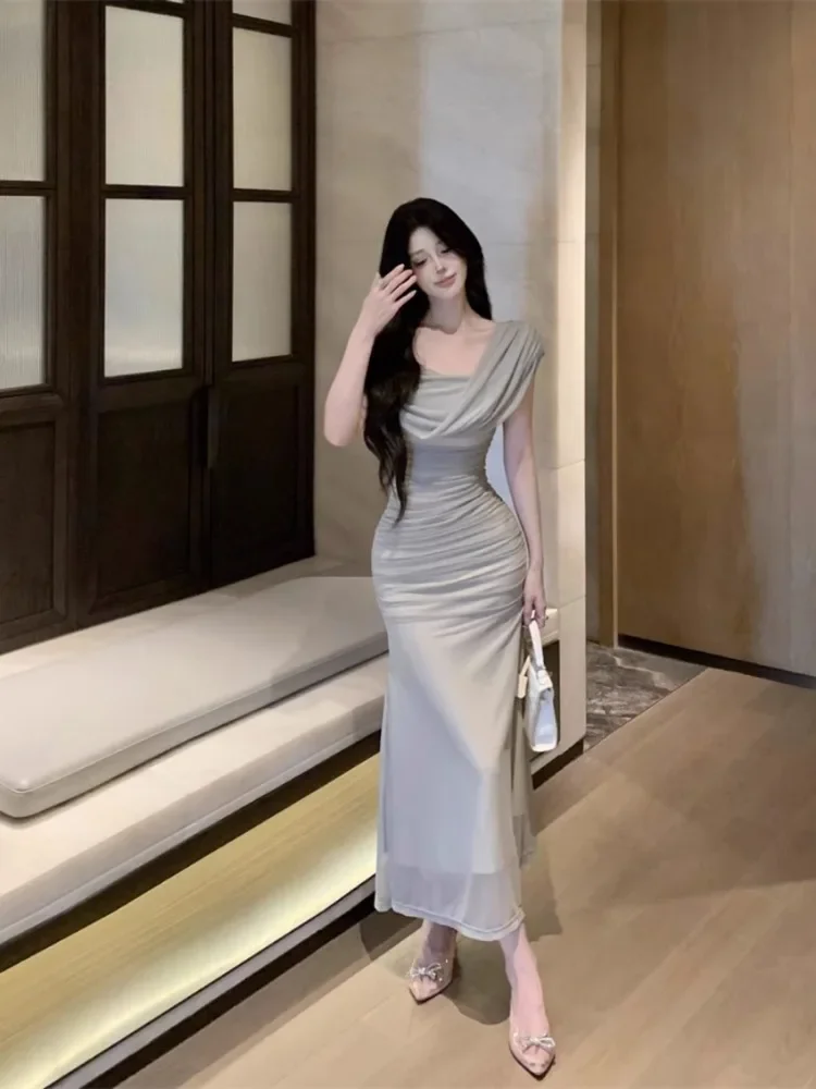 Женское платье с открытыми плечами Ezgaga элегантное винтажное вырезом лодочкой