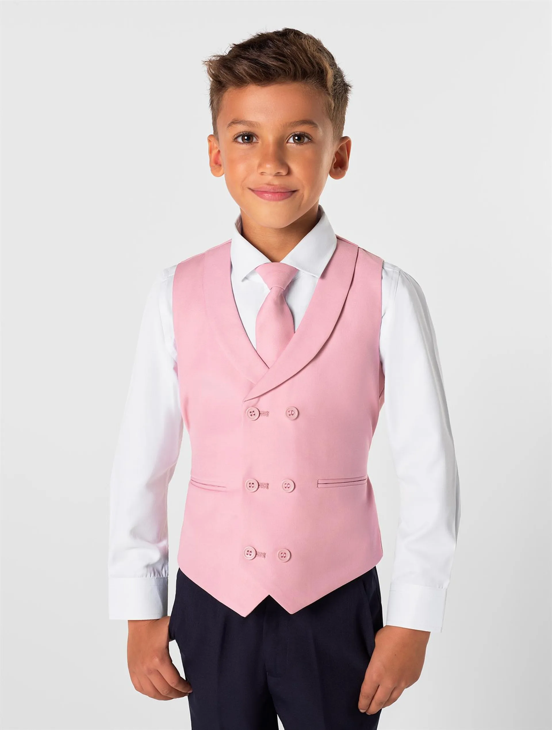 

Pink Flower Girl Gentleman Slim Custom Suit Business Custom + Vest + Pants
