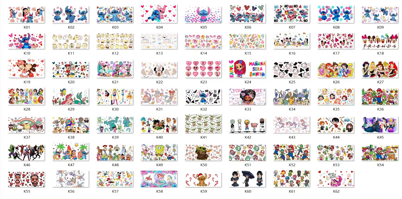 v Настроить свой дизайн 16 унций УФ DTF Cup Wraps Transfer Sticker для стеклянной бутылки Libbey