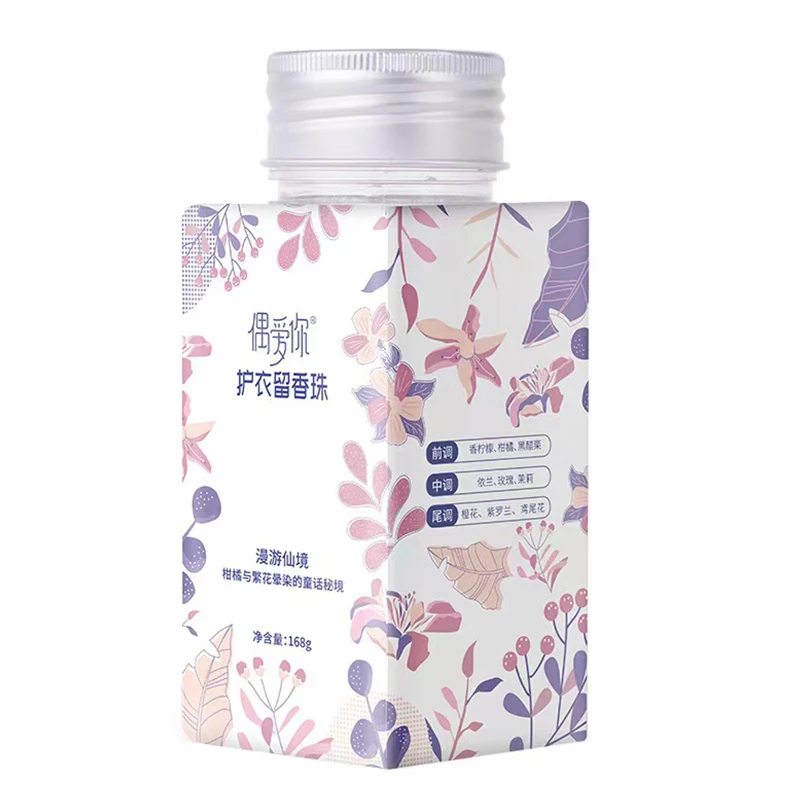 

168g Garment Care Fragrance Beads Flower & Fruit Scent Softener Anti-Static Laundry Detergent Long-Lasting Clothes Keep Aromatic