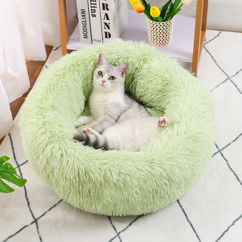 

Autumn and Winter Warm Nest Plush Dog Kennel Round Cat Litter Dog Pad Deep Sleep Cat Litter Cat Bed Pet Bed Pet Supplies