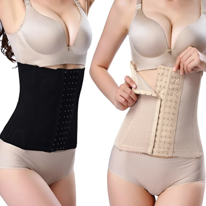 

Women Postpartum Recovery Belt Adjustable 6 Row Hooks Breathable Mesh Waist Trainer Cincher Girdle Body Shaper Corset Belly Wrap