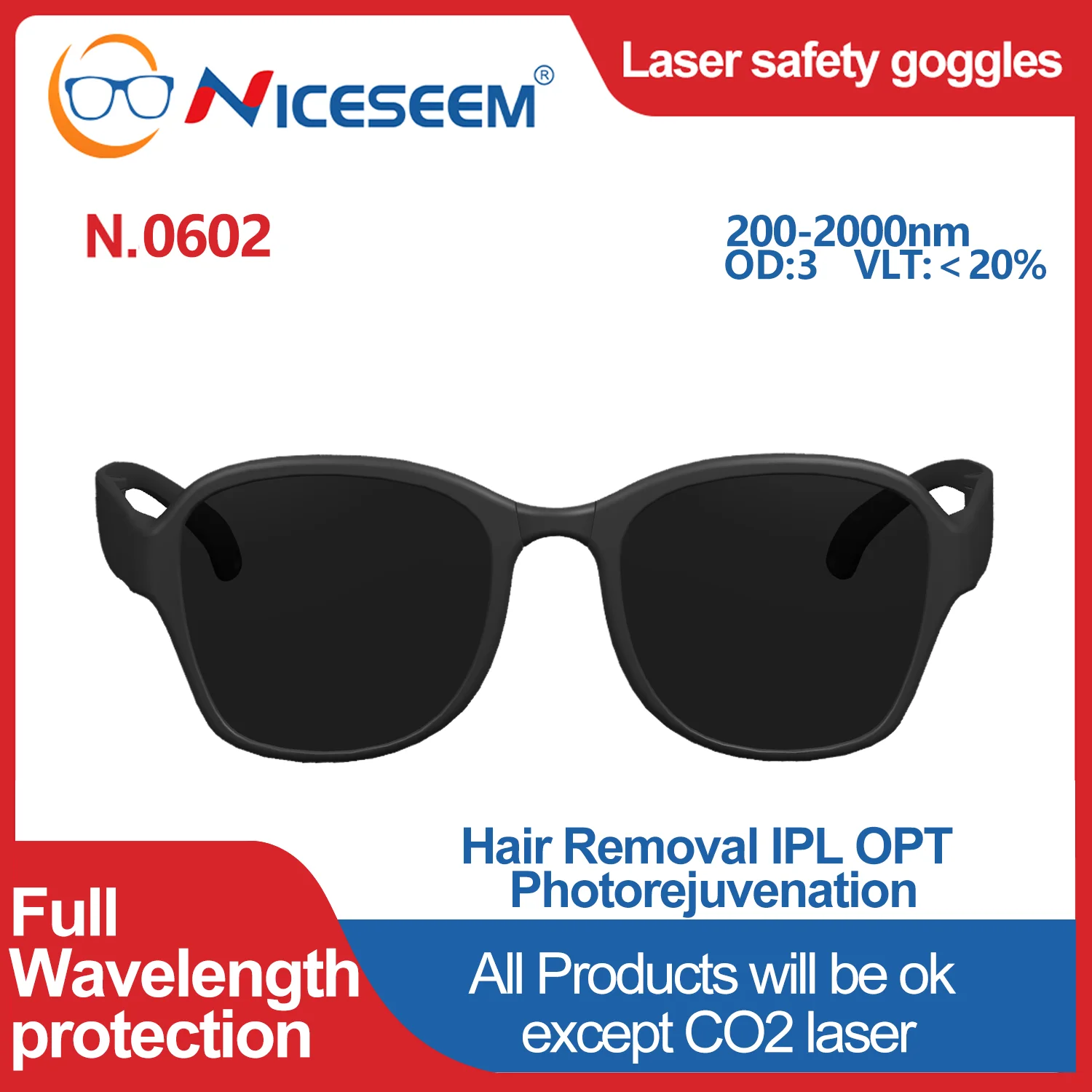 

Очки для защиты от ультрафиолета, 532 нм, нм, нм