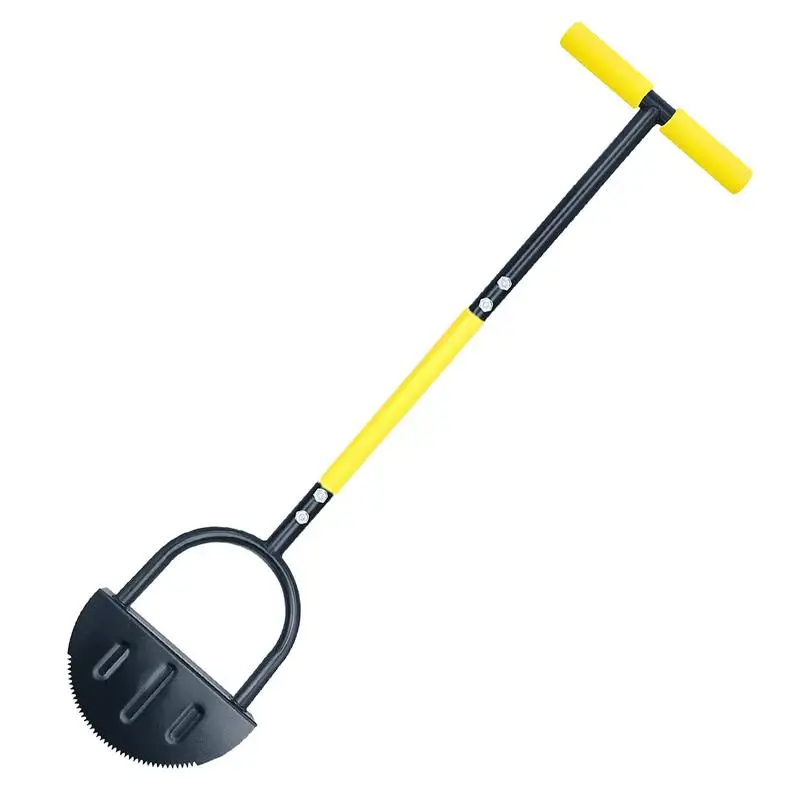 

Serrated Edger Lawn Tool Half Moon Edger Handheld Saw-Tooth Garden Edger With Steel Blade Long Handle Grass Saw Cutter For Court