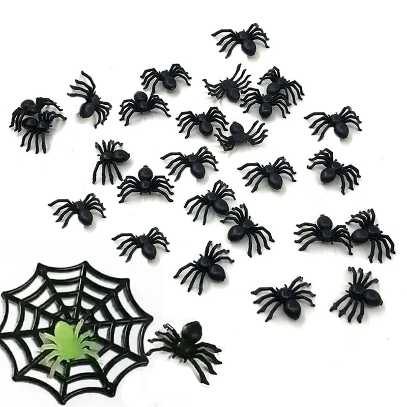 

50/20pcs Artificial Spider Web Halloween Party Decor Scary Prop Haunted House Bar Fun Trick Joke Toy Kids Horror Halloween Decor