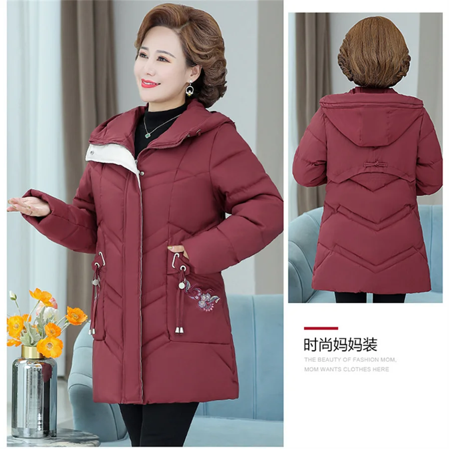 

Женский хлопковый пуховик с капюшоном и длинным рукавом, на молнии