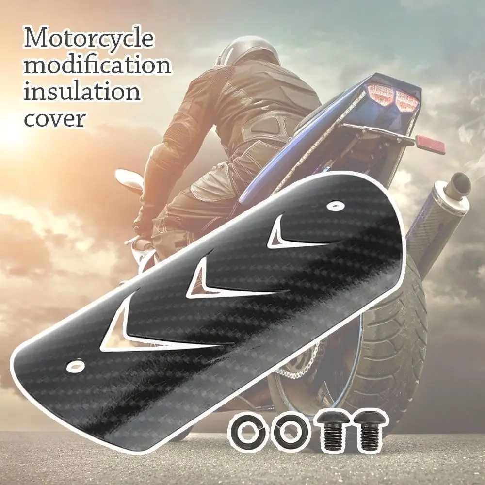 

Carbon Fiber Style Exhaust Muffler Stainless Steel Motorcycle Exhaust Heat Shield Useful Pipe Protector for Motorcycle