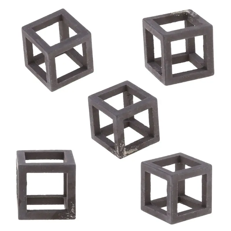 

5Pcs Aquarium Decoration Fish for Tank Ceramic Mini Cubic Cave for Shrimp for Pl