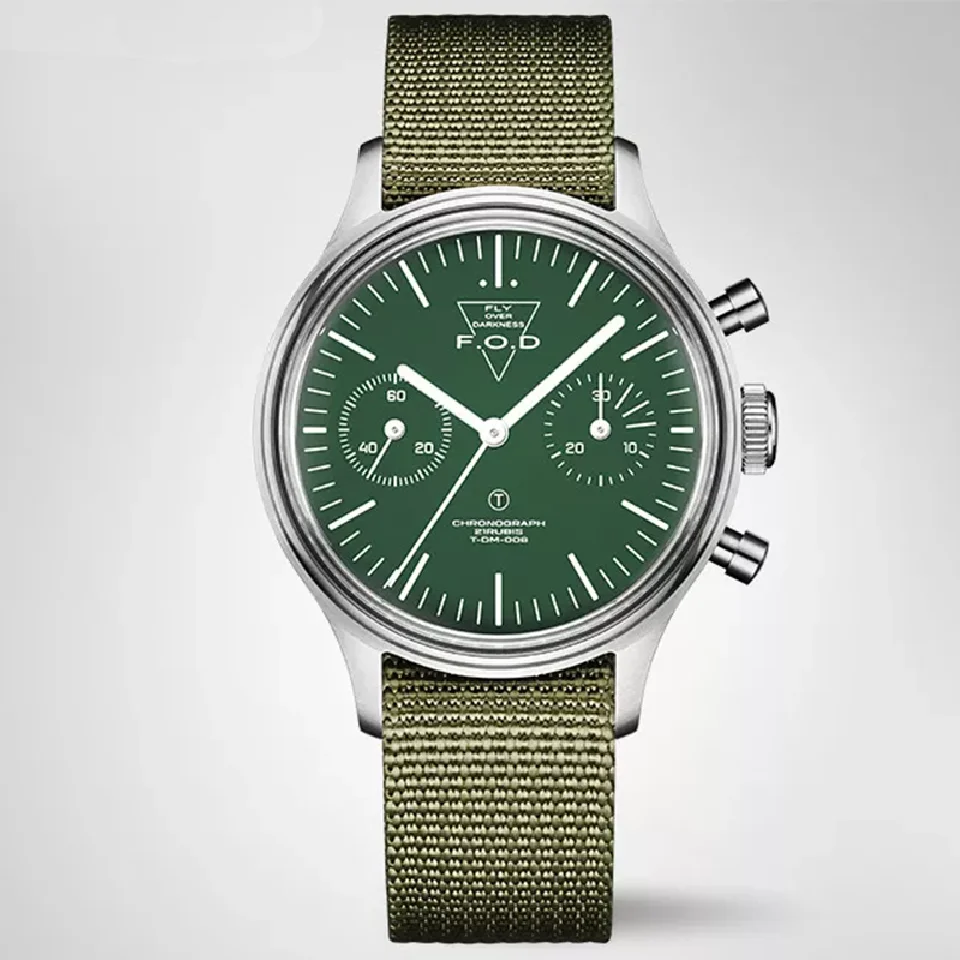 

FOD Type A Fliger PILOT Mechanical Chronograph ST1901 Men��s Watch Aviation Watch Complicated Men's Luxury Dress handwind Watch