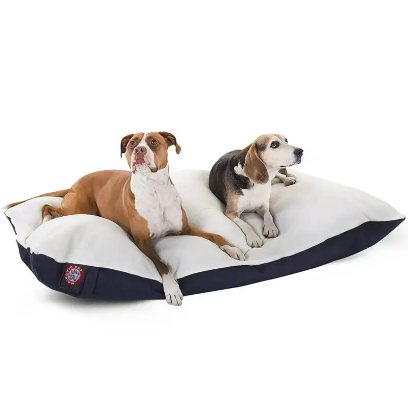 

New Rectangular Pillow Pet Bed For Dogs, Removable Cover, Blue, Large Soft Sleep House Cushion Pet Product Accessories