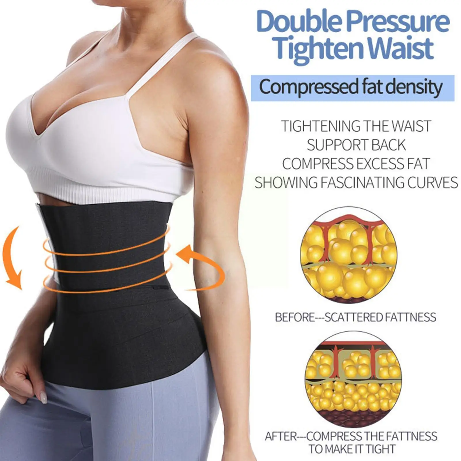 

Корректирующий пояс для талии с пряжкой, утягивающий пояс для живота, плоский пояс для послеродового периода, Wr Y2K7